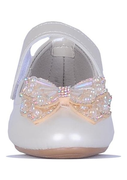 76-Herbebe Krem Kız Çocuk Günlük Babet modelleri