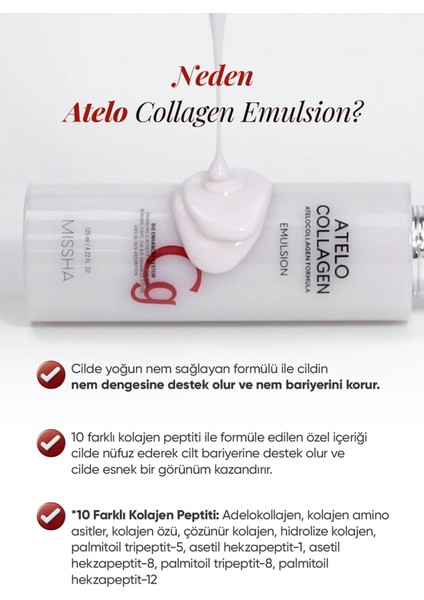 Atelokolajen Içerikli, Besleyici Emülsiyon Mıssha Atelo Collagen Emulsion modelleri