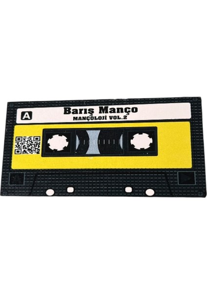 Barış Manço Mançoloji Yazılı Teyp Kaset Tasarımlı Ahşap Mdf Duvar Süsü