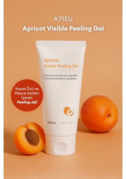 Kayısı Asidi ve Meyve Özleri İçeren Peeling Jel A'PIEU Apricot Visible Peeling Gel