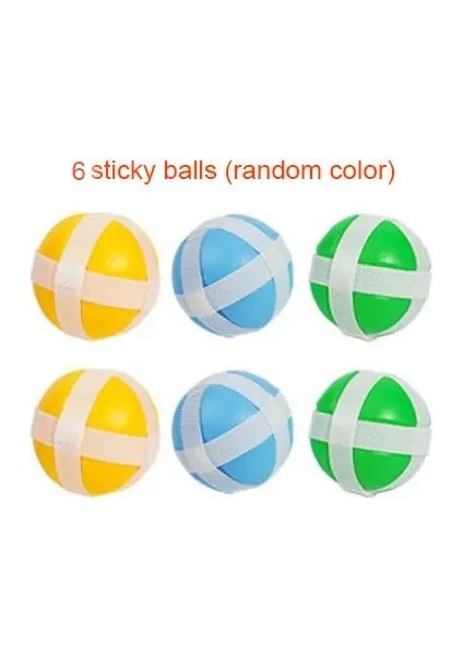 Çocuk Hayvanları Dart Masa Oyunu 6pcs Yapışkan Toplar Kapalı Sporlar Montessori Çocuklar Için Eğitim Oyuncakları 2 3 4 5 6 Yıllık Rolor: 6pcs Yapışkan Top (Yurt Dışından)