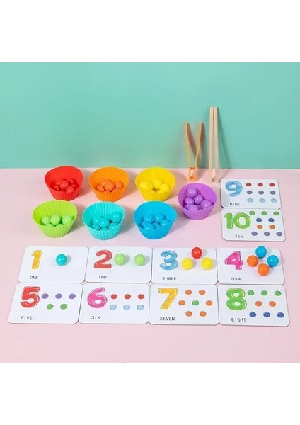 Montessori Matematik Props Bebek Dijital Bilişsel Eşleştirme Bulma Bulma Bulmacası Igenicious Incil Çocukların Ince Action Oyuncak: Klip Boncuklar (Yurt Dışından)