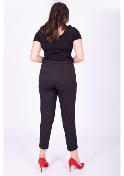 Kemerli Yandan Lastikli Klasik Pantolon 34689 modelleri