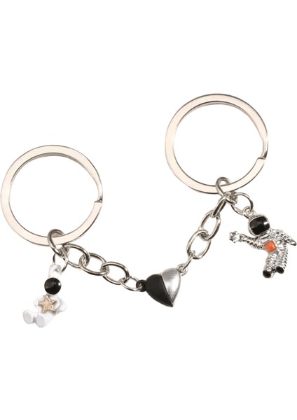 Yeni Tasarım Anahtarlık Astronot Yıldız Manyetik Düğme Anahtarlık Çift Arkadaş Hediyeler Dıy El Yapımı Takı Için Spaceman Anahtar Zincirleri (Yurt Dışından)