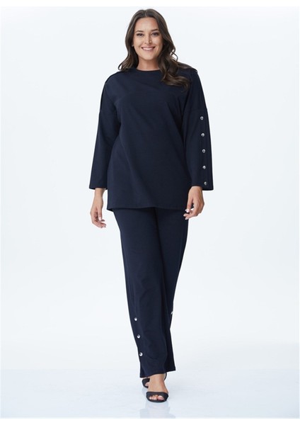 Çıtçıt Detaylı Örme Pantolon 24093