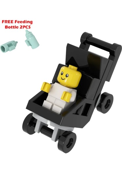 Bebek Bebek Moc Yapı Taşları Oyuncaklar Çocuk Koleksiyonu Hediyelik Eşya Hediyesi Oyun Dekorasyon Erkek Kız Şehir 25128 24581 Renk: Siyah ve Sarı (Yurt Dışından)