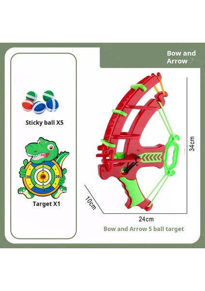 Montessori Sport Slingshot Hedef Yapışkan Top Dart Basketbol Masa Oyunları Eğitim Çocuk Dış Mekan Oyun Oyuncak Renk: Kırmızı Dinozor (Yurt Dışından)