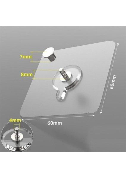 Ventosa 3 ADET Ultra Güçlü Yapışkanlı Çok Amaçlı, vidalı çerçeve, resim, banyo rafı askı elemanı
