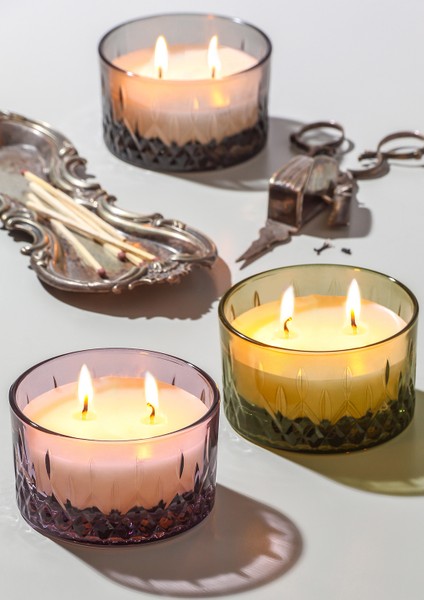 Dark Pastel Vanilya Kokulu 3'lü Set Mum 390 Gr.