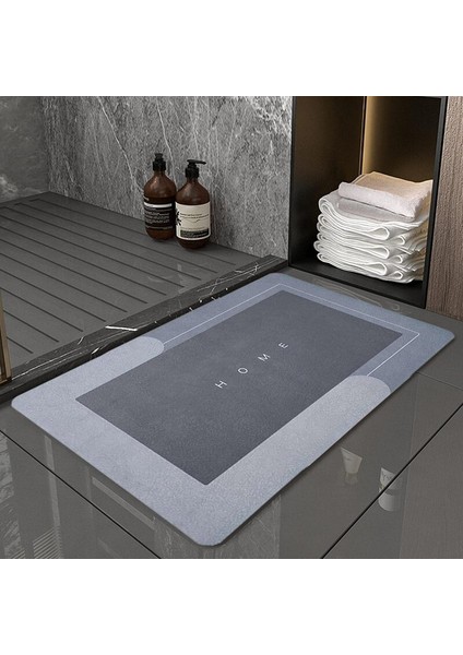 Tappetino Süper Su Emici Kaymaz Tabanlı Banyo Paspası 60x39 cm