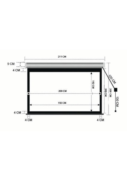 EX-20 200x200 cm Motorlu Elektrikli Uzaktan Kumandalı Projeksiyon Perdesi indirimleri