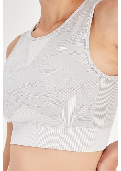 SlimFit Kadın Bisiklet Yaka Kolsuz Ekru Bra 813054 fırsatları