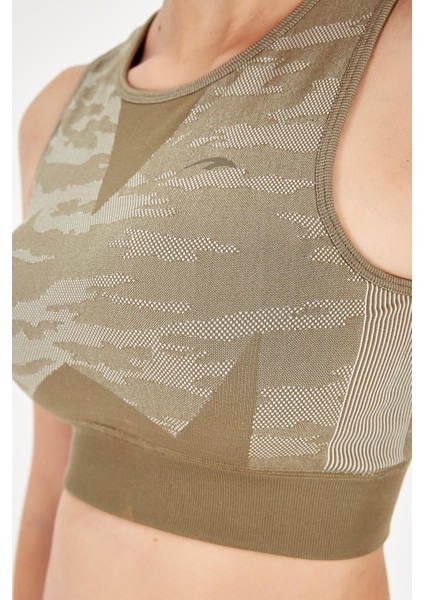SlimFit Kadın Bisiklet Yaka Kolsuz Haki Bra 813054 fırsatları