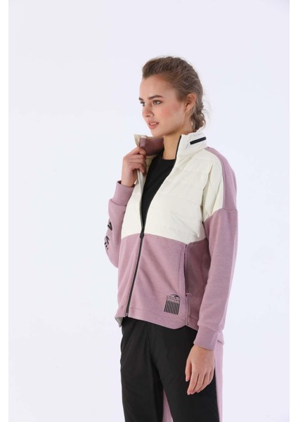 Comfort Kadın Dik Yaka Uzun Kol Koyu Lila Tracktop 20354 modelleri