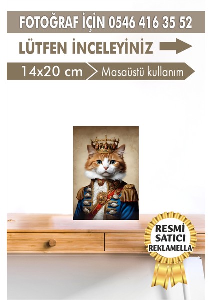 No:74 Kişiye Özel Tasarım Evcil Hayvan Tablosu Patili Hediyelik Kraliyet Kıyafetli Portresi