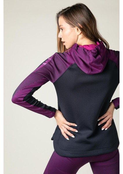 SlimFit Kadın Kapşonlu Uzun Kol Lacivert Tracktop 815015 fiyatları