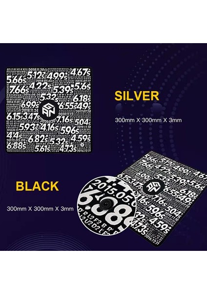 Magic Cube Mat Kaymaz Mouse Pad Gümüş (Yurt Dışından)