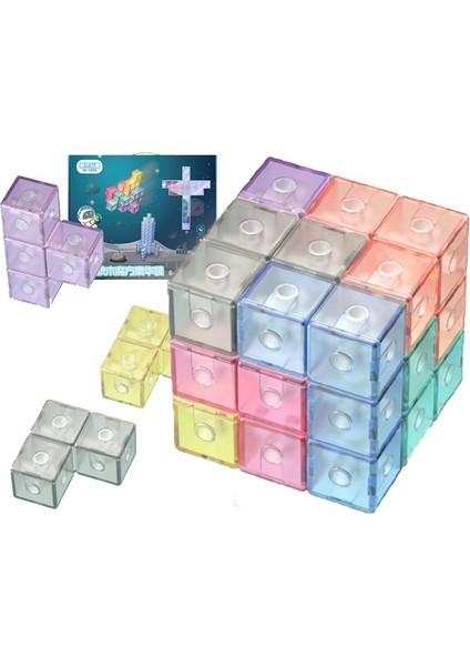 Manyetik Yapı Taşları Rubik Küpü, Renk: Kart (Yurt Dışından)