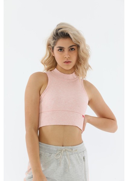 SlimFit Kadın Bisiklet Yaka Kolsuz Mercan Bra 18364