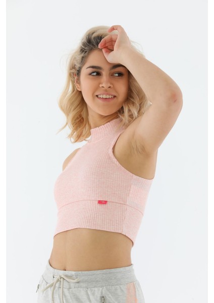 SlimFit Kadın Bisiklet Yaka Kolsuz Mercan Bra 18364 modelleri