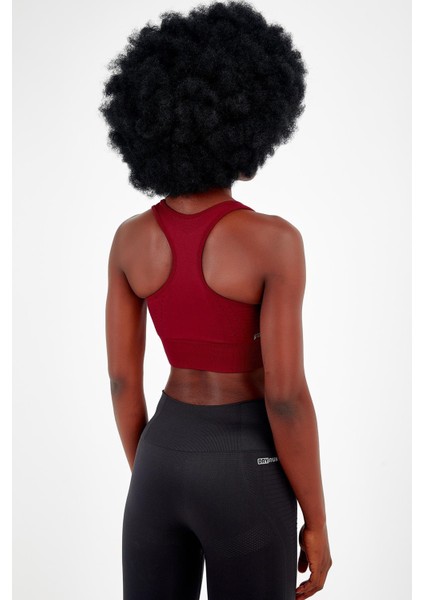 Maraton SlimFit Kadın Bisiklet Yaka Kolsuz Koyu Kırmızı Bra 813047 fiyatları