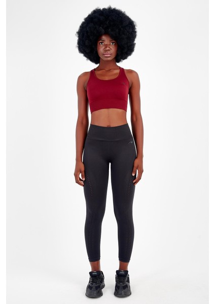Maraton SlimFit Kadın Bisiklet Yaka Kolsuz Koyu Kırmızı Bra 813047 fırsatları