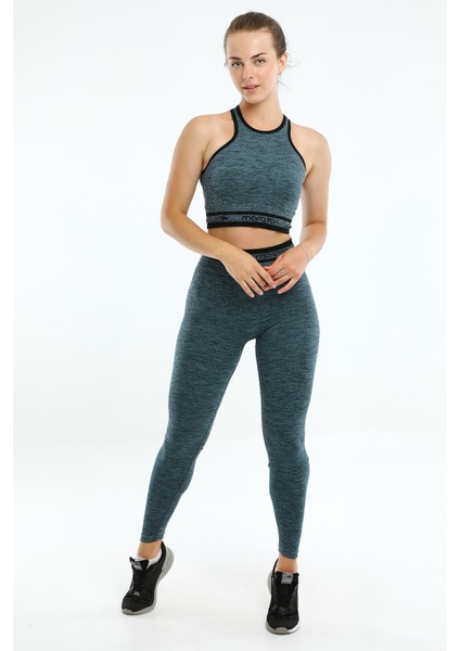 Maraton SlimFit Kadın Bisiklet Yaka Kolsuz Petrol Bra 813076 modelleri