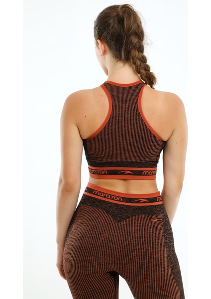 Maraton SlimFit Kadın Bisiklet Yaka Kolsuz Kiremit Bra 813076 fiyatları