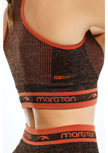 Maraton SlimFit Kadın Bisiklet Yaka Kolsuz Kiremit Bra 813076 indirimleri