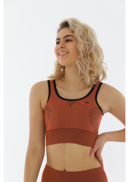 SlimFit Kadın Bisiklet Yaka Kolsuz Bakır Bra 813055