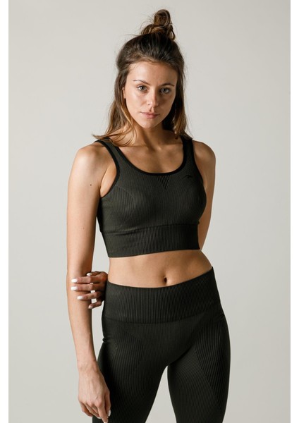 SlimFit Kadın Bisiklet Yaka Kolsuz Haki Bra 813055 modelleri