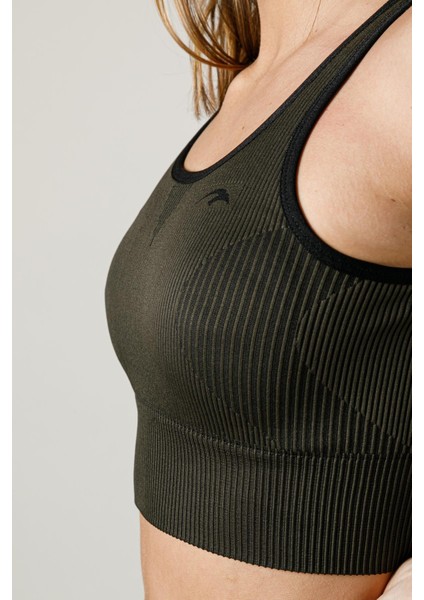 SlimFit Kadın Bisiklet Yaka Kolsuz Haki Bra 813055 indirimleri