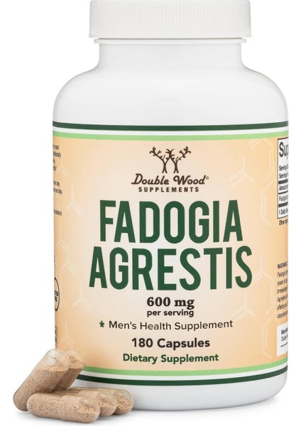 Fadogia Agrestis 600 mg Per Serving 180 Capsules