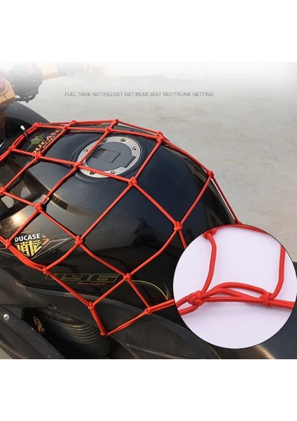 Motosiklet Kask Filesi – 6 Kanca | Kırmızı | 1 Metre Esneyebilir fiyatları