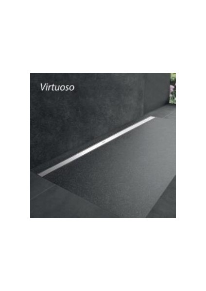 Virtuoso Duş Kanalı, Yandan Çıkışlı, 60CM, Mat Satine, Seramik Uyumlu, 47H0032000000006