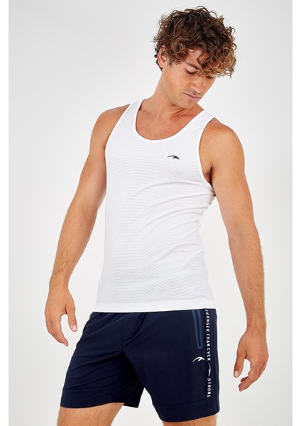 SlimFit Erkek Atlet Yaka Kolsuz Beyaz Atlet 824009