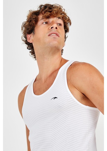 SlimFit Erkek Atlet Yaka Kolsuz Beyaz Atlet 824009
