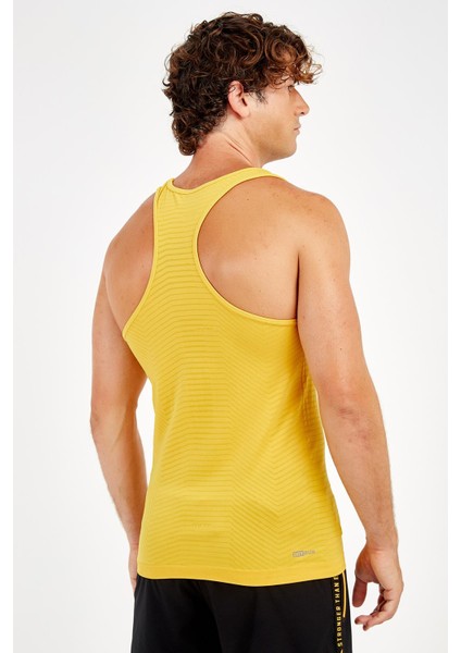 SlimFit Erkek Atlet Yaka Kolsuz Sarı Atlet 824009