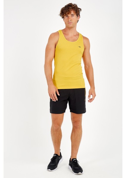 SlimFit Erkek Atlet Yaka Kolsuz Sarı Atlet 824009
