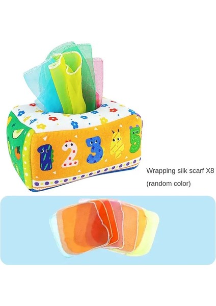 Bebek Montessori Kutular Bebek Oyuncaklar Bebek Çekin Sihirli Doku Kutusu Montessori Oyuncak 6-12 Ay Gelişme Duyusal Oyuncaklar Bebek Oyunu Renk: Numara Ipek Eşarp (Yurt Dışından)