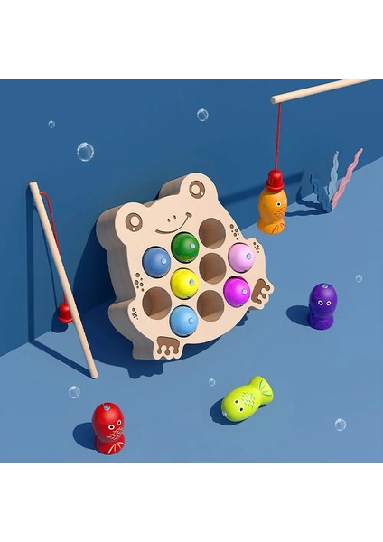 Çocuklar Ahşap Balıkçılık Oyuncakları Manyetik Balıkçılık Oyunu Montessori Entelektüel Oyun Setleri Ince Motor Becerileri Eğitimi Erkek Kızlar Hediye Color: Cat-2 (Yurt Dışından)