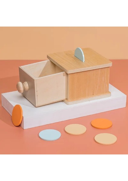 Montessori Bebek Erken Eğitim Oyuncakları Renkli Ahşap Fırlatma Para Çekmece Kutusu Drum Eğitimi Bebek Duyusal Mantık Öğretimi Aıdscolor: Macaron Para Kutu (Yurt Dışından)