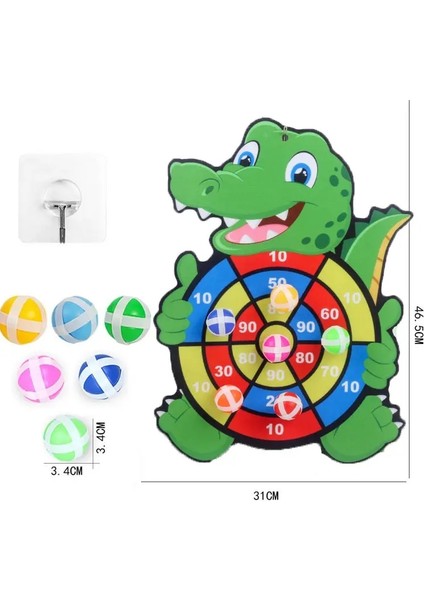 Çocuk Hayvanları Dart Masa Oyunu 6pcs Yapışkan Toplar Kapalı Sporlar Montessori Çocuklar Için Eğitim Oyuncakları 2 3 4 5 6 Yıl Renk: AS627 (Yurt Dışından)