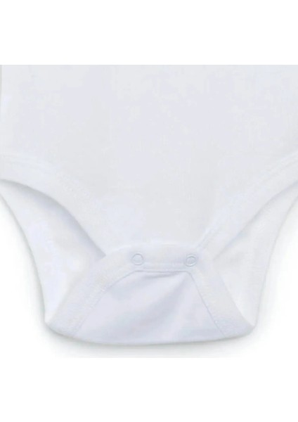 Pamuklu Çıtçıtlı Bebek Body Bisiklet Yaka 5'li Set Uzun Kol