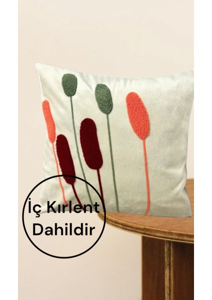 Şık Desenli Punch Kırlent 1 Adet Iç Dolgu Dahil