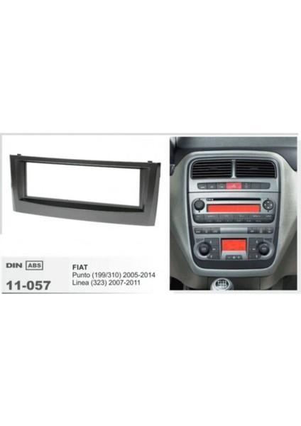 Siyah Fiat Linea Teyp Çerçevesi