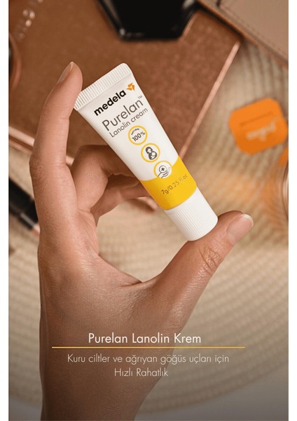 Purelan 7 Gram Lanolin Göğüs Ucu Kremi - Ağrıyan Göğüs Ucu ve Kuru Ciltler Için Hızlı Rahatlık indirimleri