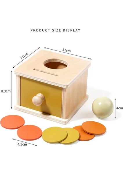 Montessori Madeni Para Atış Renk Şekli Sıralama Eşleşen Bebek Oyuncakları, 2'si Damla Kutusu Nesne Kalıcı Kutu ， Toddlercolor Için Hediye: Basit (Yurt Dışından)