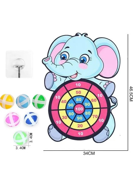 Çocuk Hayvanları Dart Masa Oyunu 6pcs Yapışkan Toplar Kapalı Sporlar Montessori Çocuklar Için Eğitim Oyuncakları 2 3 4 5 6 Yıl Renk: ST766 (Yurt Dışından)