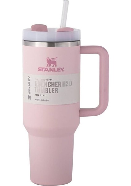 Quencher Pipetli Termos 1,18 L Açık Pembe